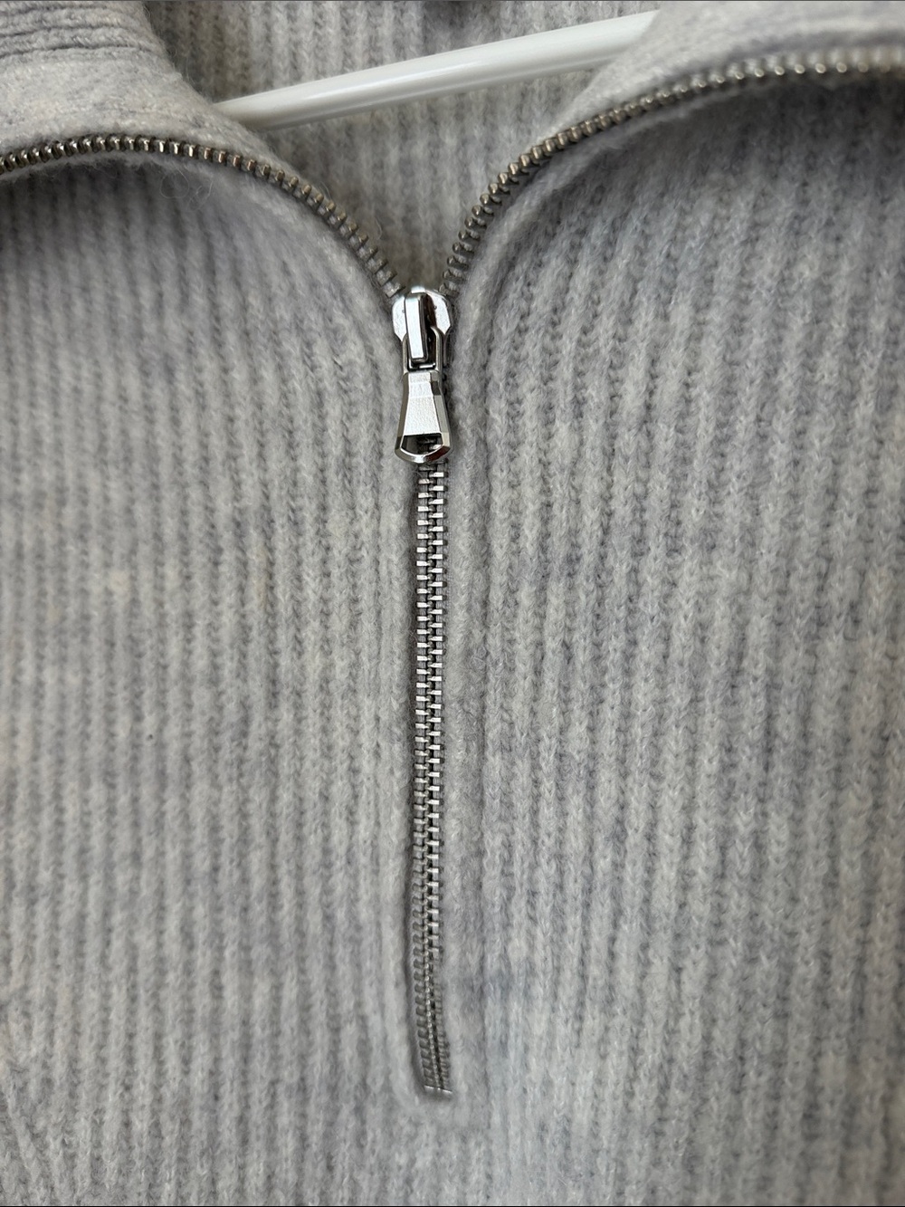 J. Crew Ribbed Merino Wool Blend Quarter Zip Sweater - Picture 3 of 6